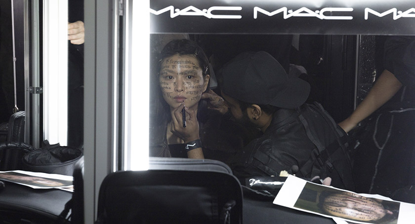 MAC Cosmetics Makeup Artists Create Beauty Looks for Paris Couture Show